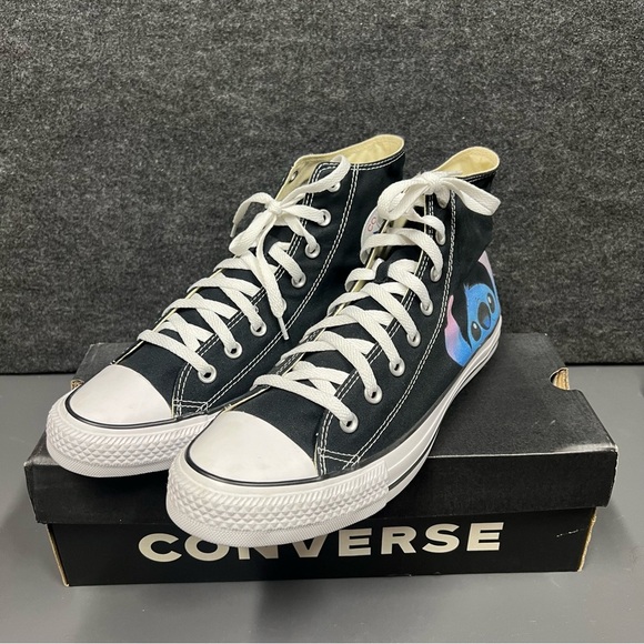 Chuck Taylor All Star Canvas “Stitch” Custom High Tops Size 11 Mens - Picture 2 of 13